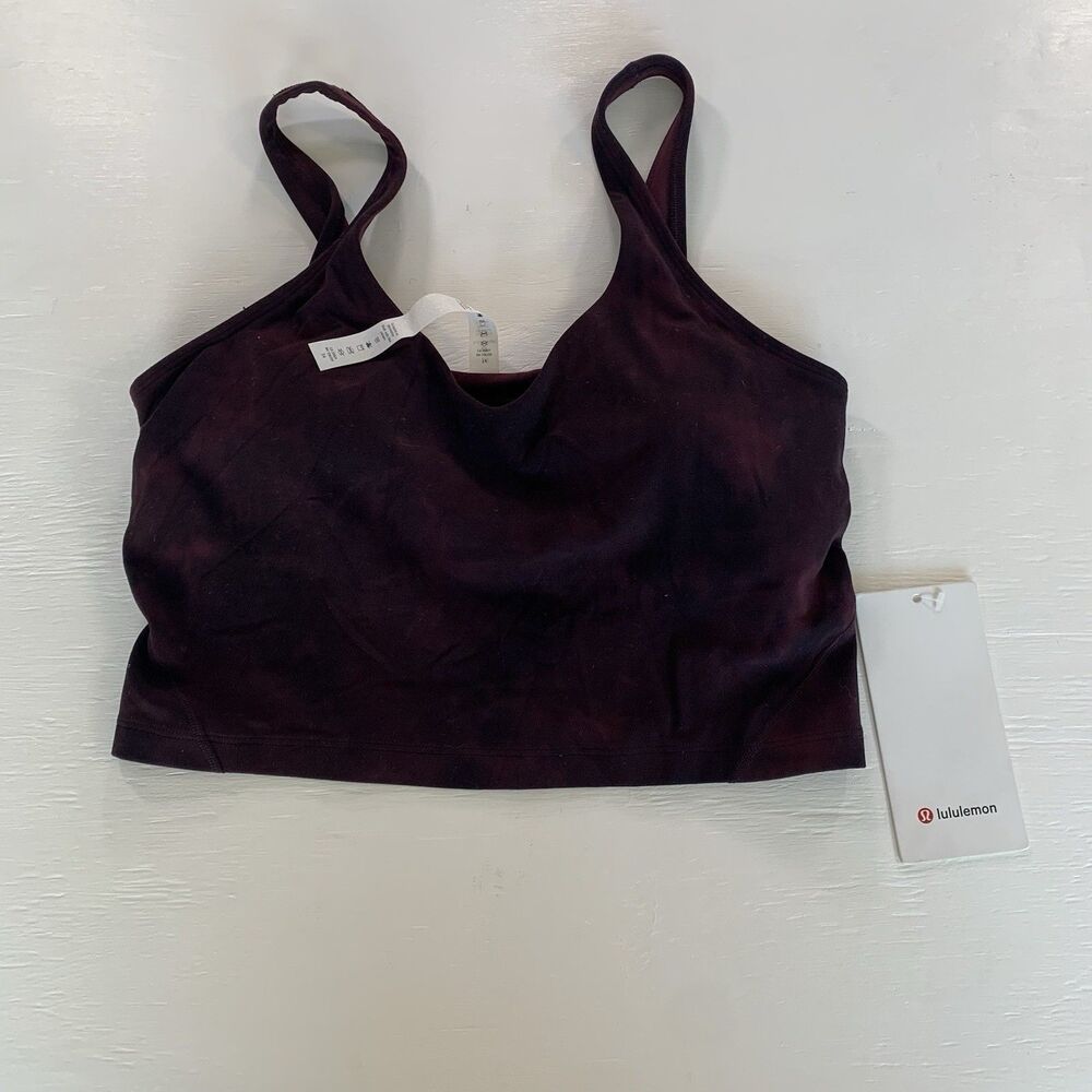 NWT Lululemon Align Tank Crop Bra Top Diamond Dye Cassis Size 10 Limited